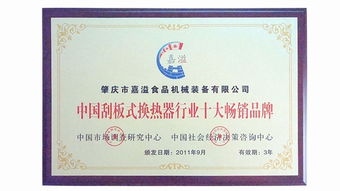 中國(guó)刮板式換熱器行業(yè)十大暢銷品牌市場(chǎng)調(diào)研報(bào)告